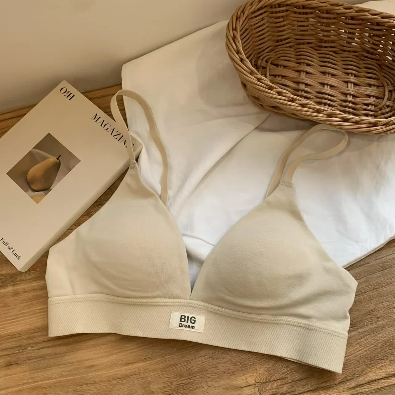 Reggiseno con ferretto sexy sul petto con coppa a triangolo francese da donna intimo sottile