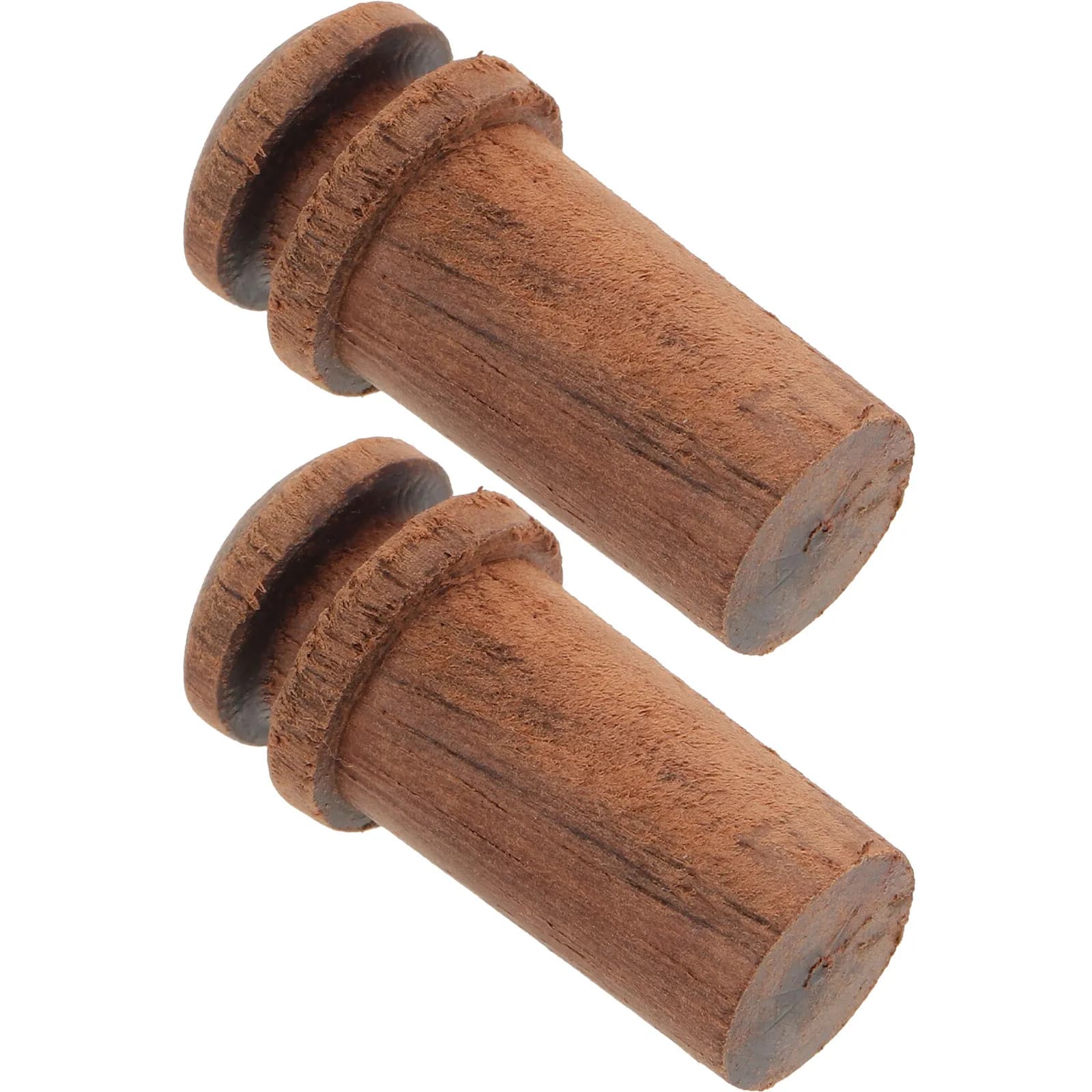 2Pcs Guitar Strap Buttons End Pins Ebony Wood Replacement Locks for Electric Acoustic Bass Ukulele Mandolin Folk Guitar Music