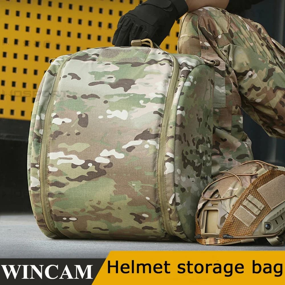 Camo Tactical Fast Helmet Bag Militar Hunting Airsoft Equipment Storage Bag borse per maschere antigas borsa per casco da ciclismo per moto