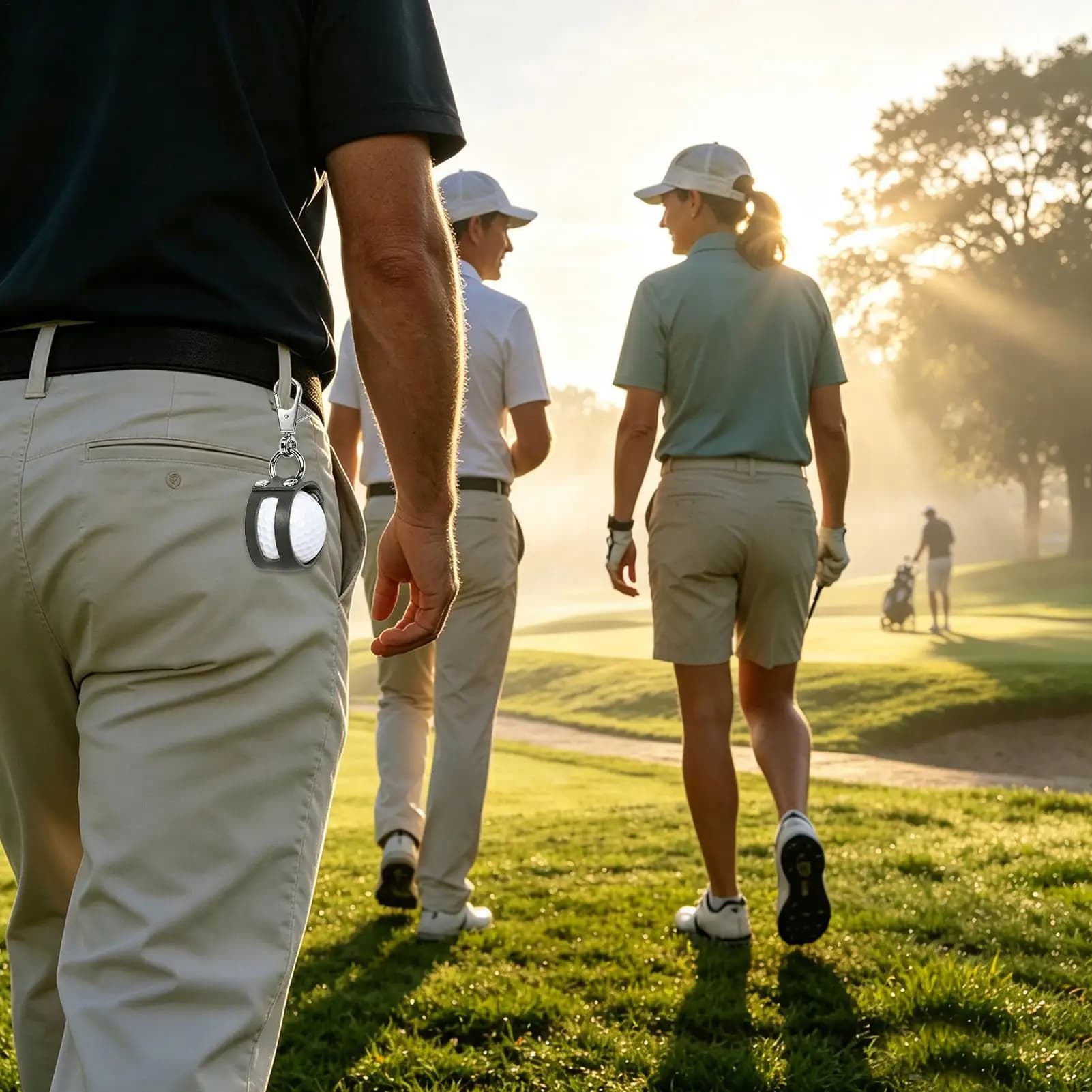 Golf Waist Bag Clip Adjustable Secure Portable Stylish Golf Ball Storage Pouch Belt For Driving Range Practice Training Course