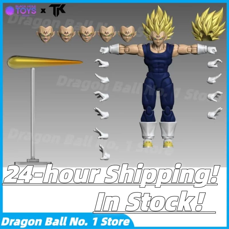 Spedizione in 24 ore! Black Hole Toys & TK Dragon Ball SHF Super Saiyan Majin Vegeta Action Figure in Scala 1/12, Regalo Perfetto