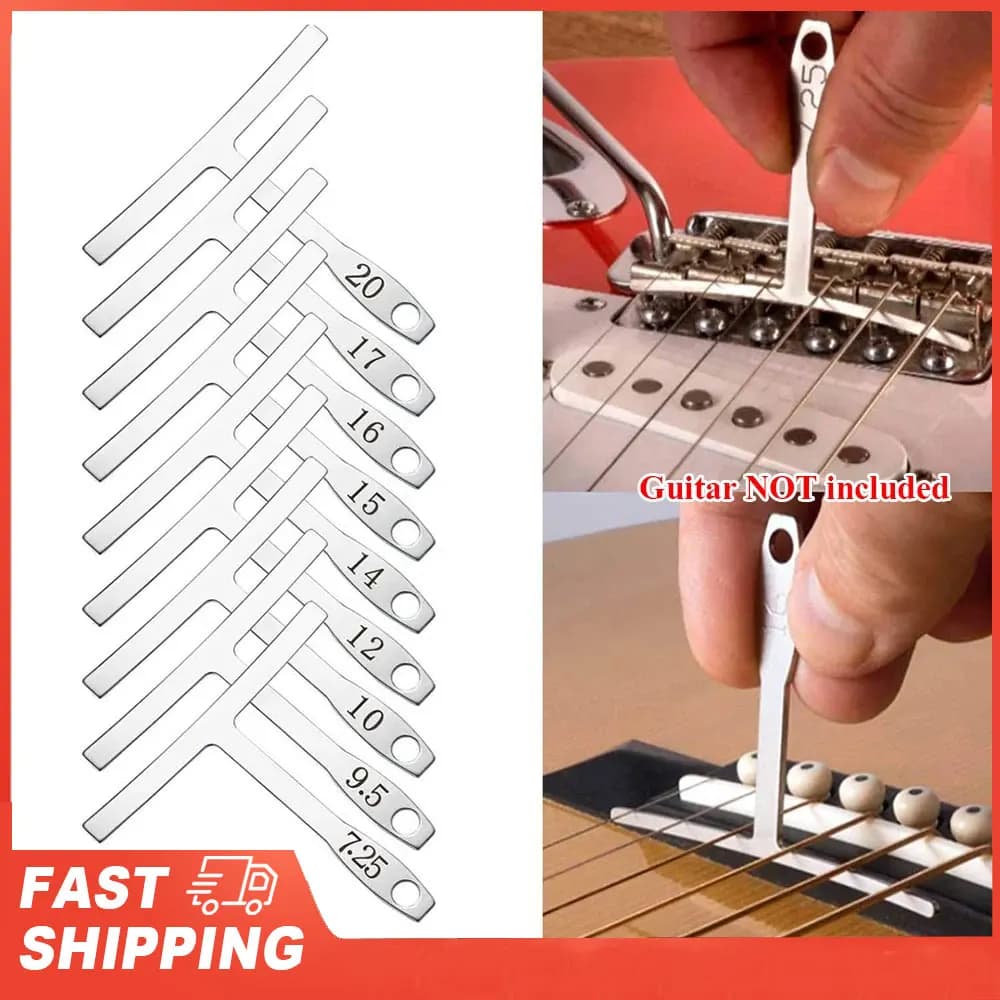74 pezzi Kit di attrezzi per chitarra con borsa per il trasporto Strumenti di riparazione String Action Righello Luthier File Perni per ponte per chitarra per chitarra Ukulele