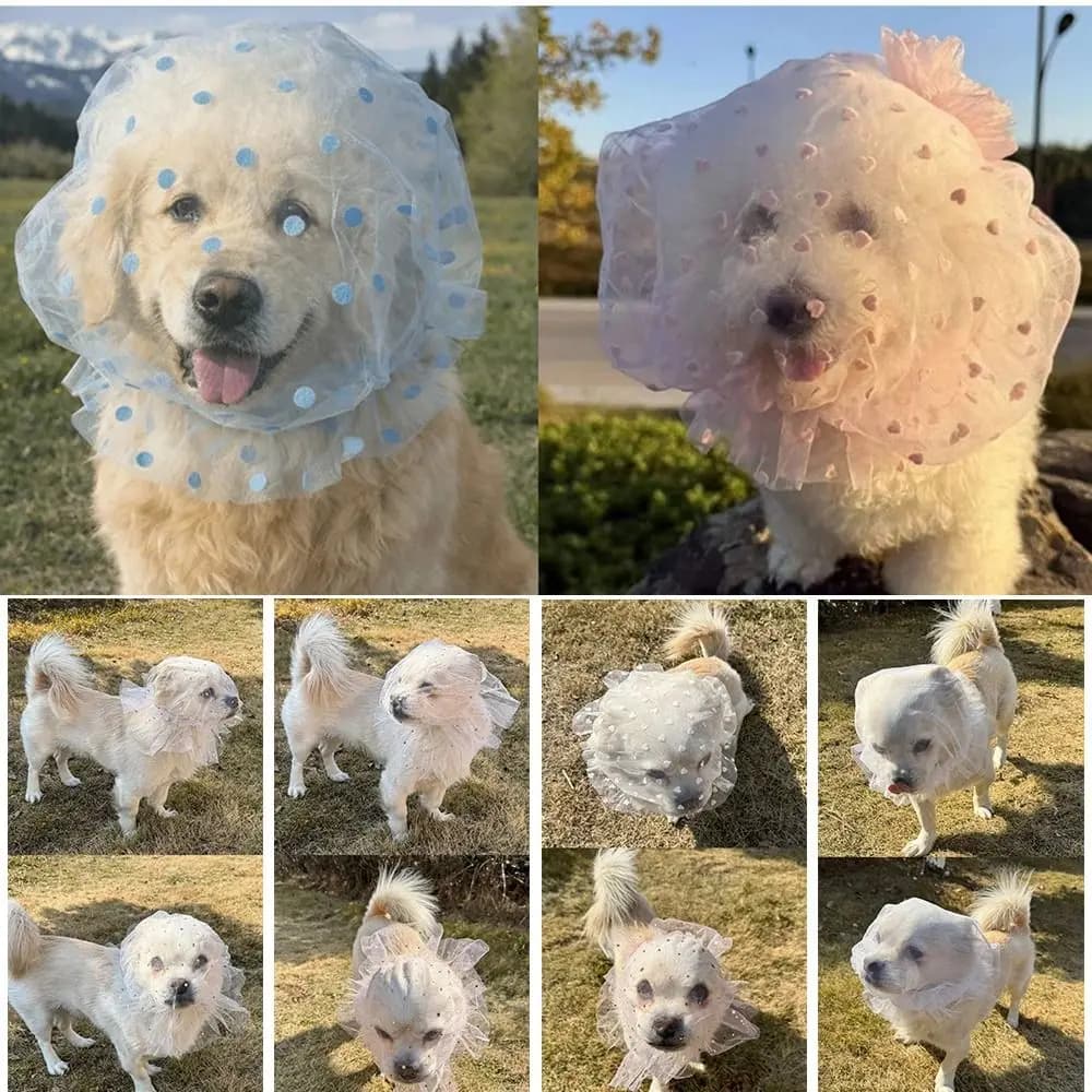 Breathable Dog Anti-Eating Veil Adjustable Elastic Pet Dog Mouth Cover Comfort Polyester Anti-Bite Head Cover Behavior Control