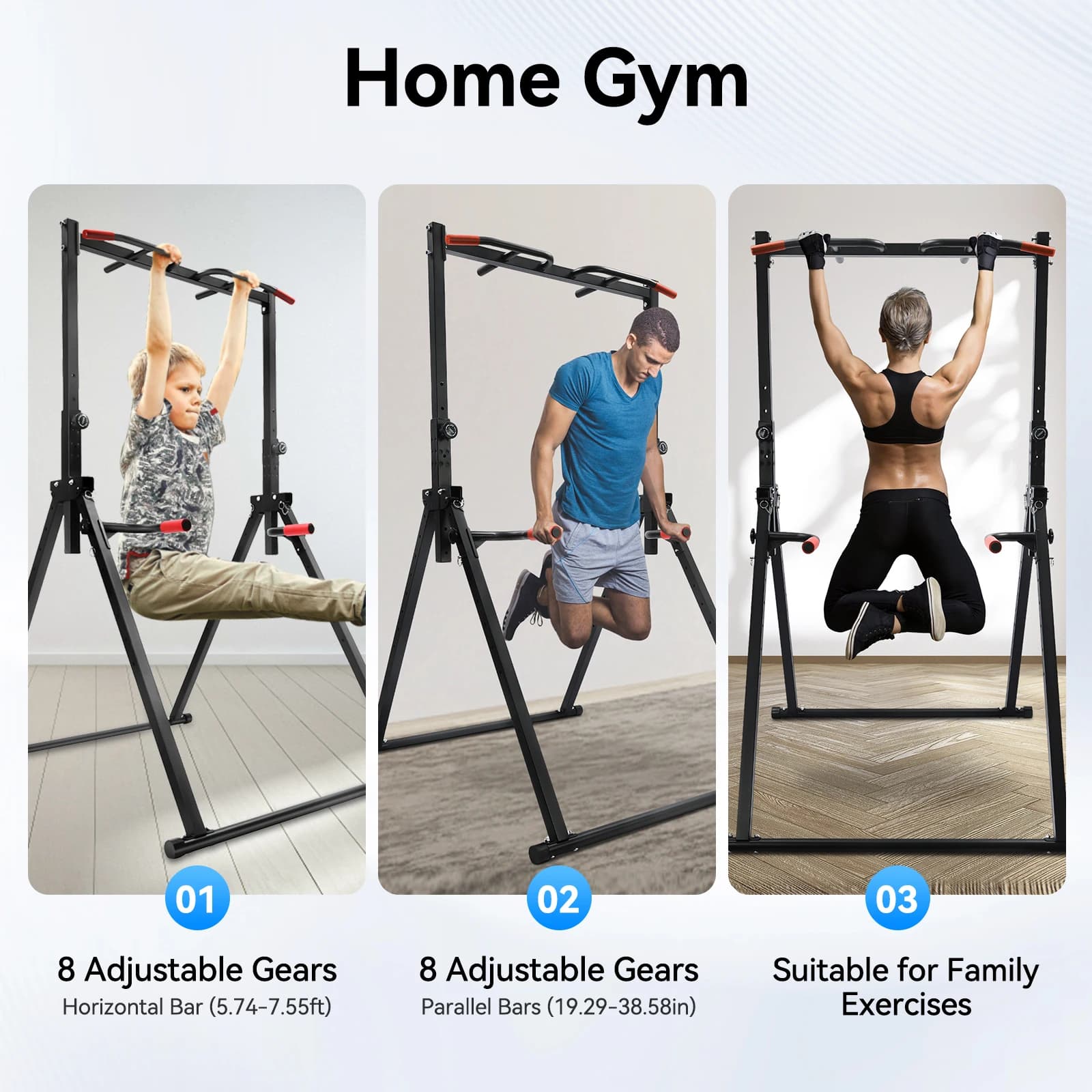 Thicknessed Triangular Traction Station Carbon Steel Traction Bar Height Adjustable Strength Training Equipment for Home Use