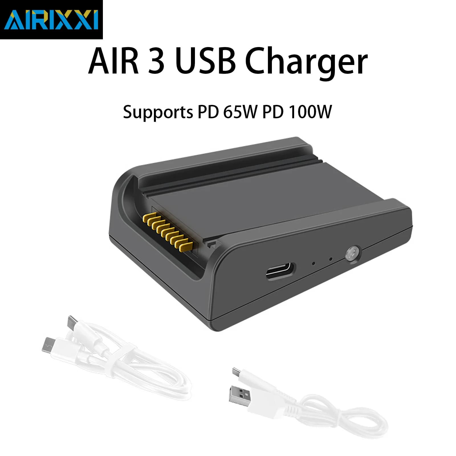 For DJI Air 3/Air 3S Drone Battery Single Port USB Charging Support PD 65W/100W Fast Charging Drone Charging Hub Accessory