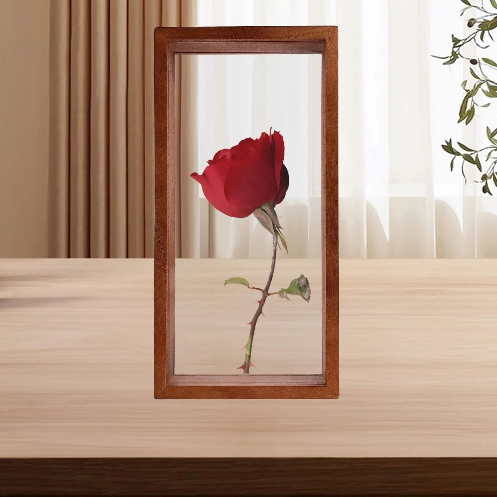 Shadow Box Frame with Real Glass Sturdy Wood Display Case for Awards Medals Tickets Memorabilia