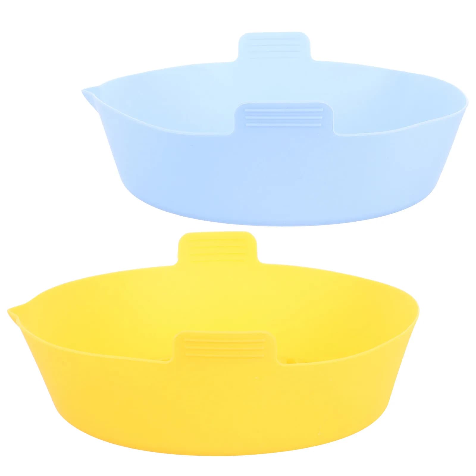 Set di 2 Teglie in Silicone per Friggitrice ad Aria, Antiaderenti, Riutilizzabili, Resistenti al Calore, per Cuocere Verdure e Carne