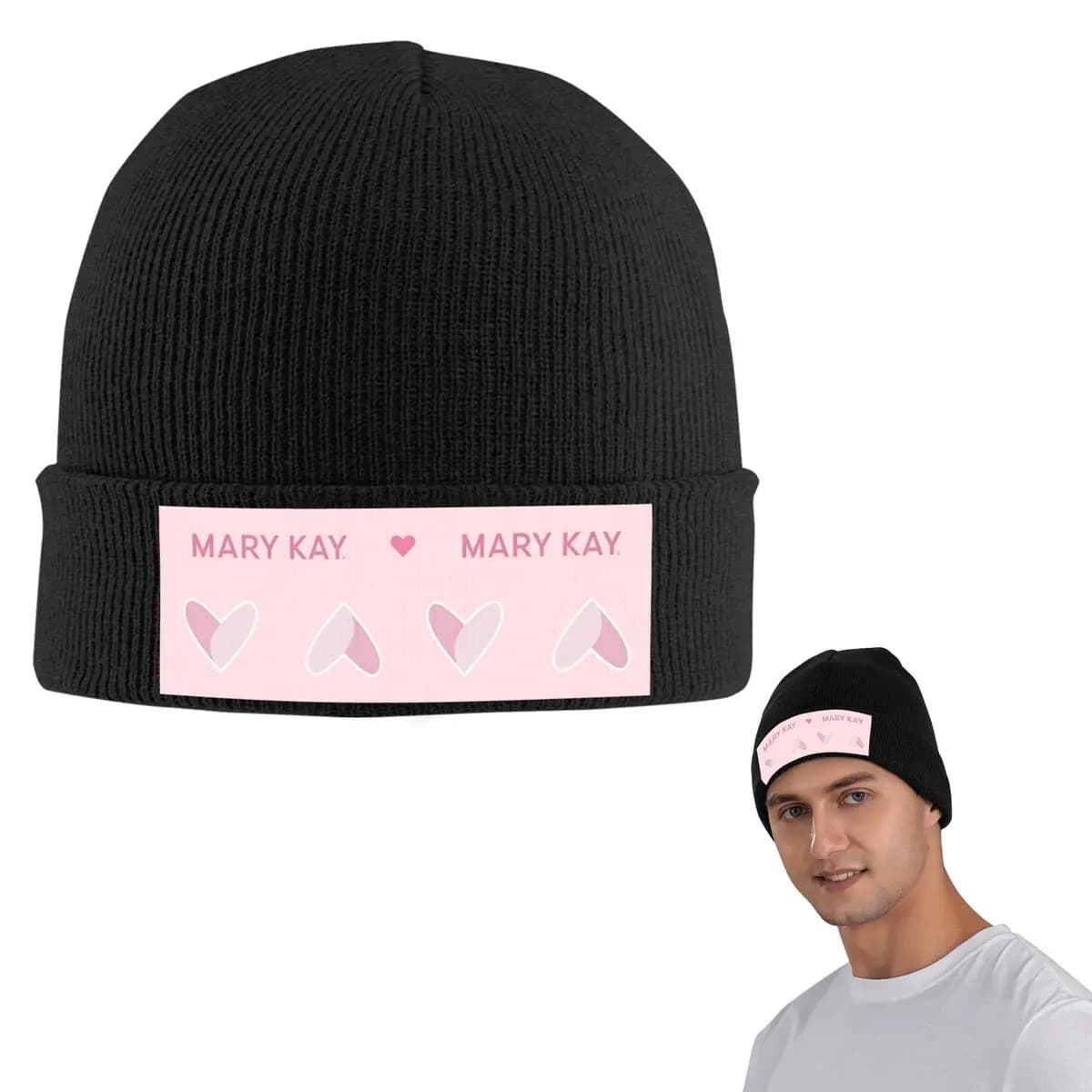 Mary Kay Warm Knitted Cap Fashion Bonnet Hat Autumn Winter Outdoor Beanies Hats for Unisex Adult