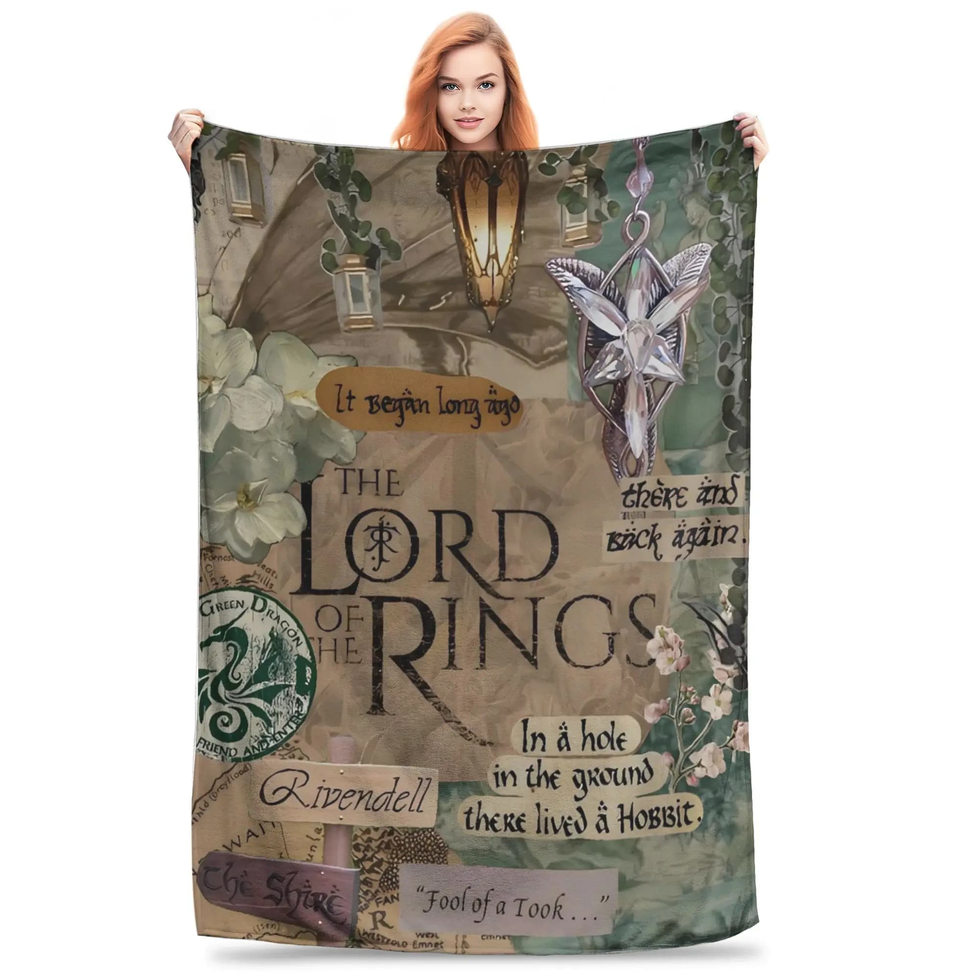L-Lords Of The R-Rings Soft Warm Blankets Girls Boys Plush Throw Blanket Fluffy Couch Bed Flannel Bedspread Sofa Bed Cover