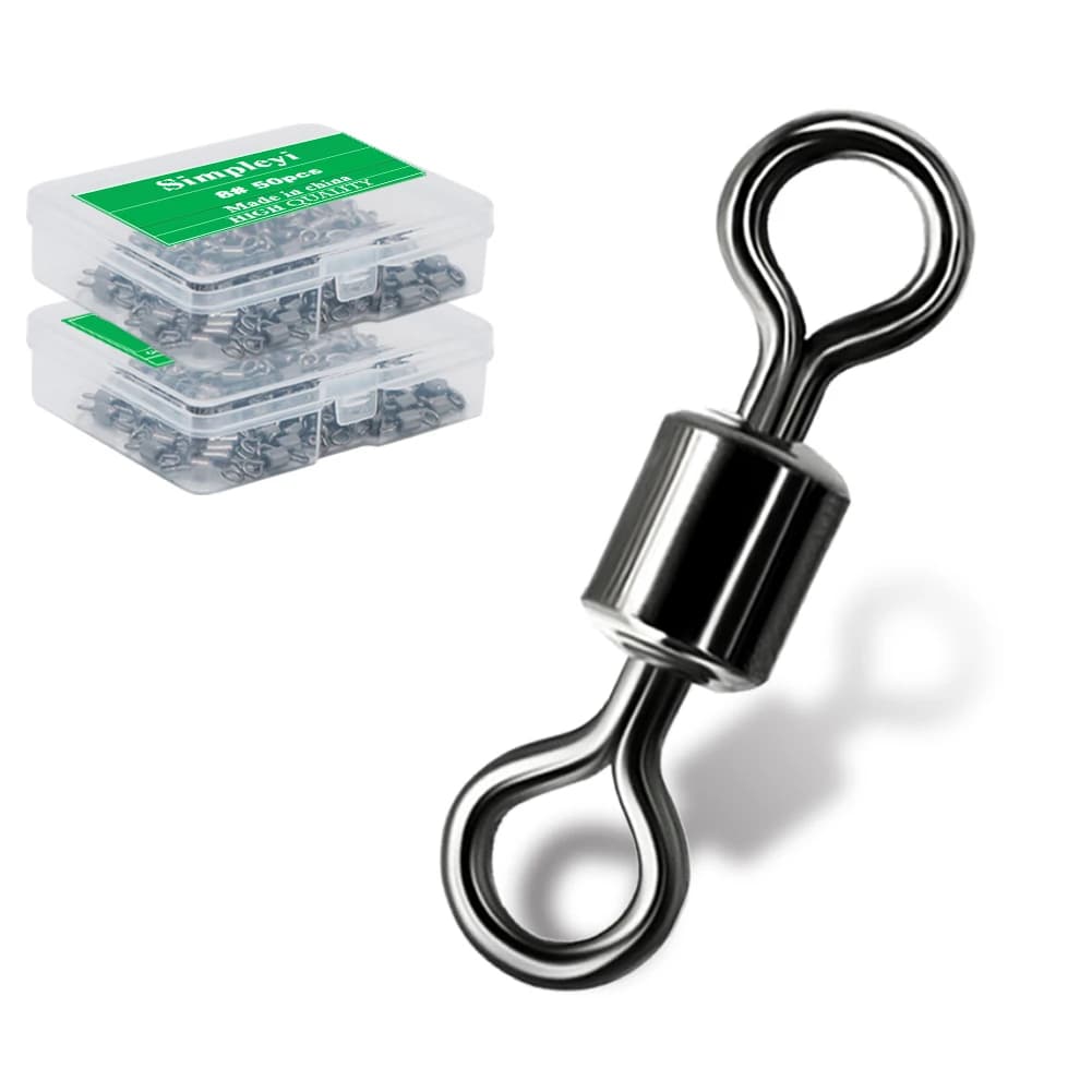 50-100pcs Fishing Barrel Bearings Flying Ring Solid LB Handles Connector 9 Size Fishing Equipment Box Of The Fish Tool Accessories