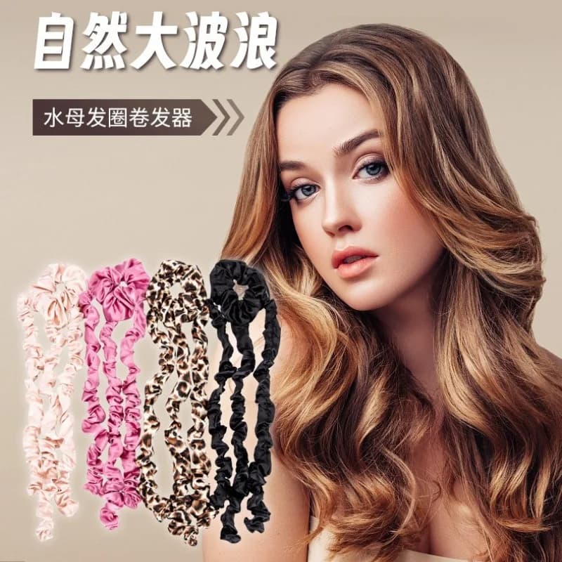 Fascia arricciacapelli senza calore effetto medusa, in seta morbida, per ricci fai da te, senza sforzo, per onde grandi, strumento semplice per lo styling dei capelli