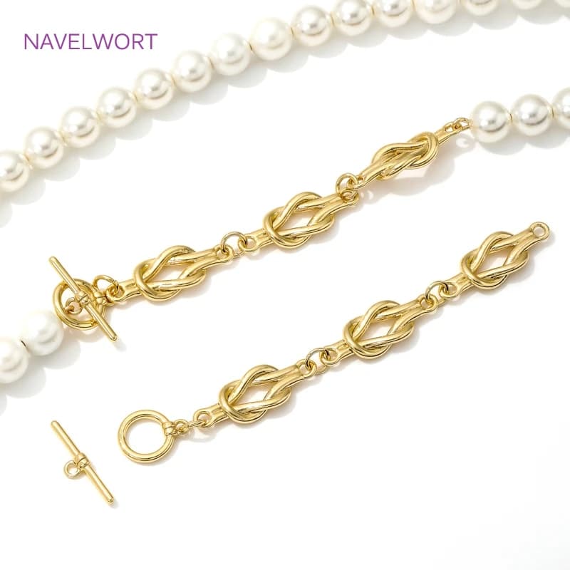 18K gold plated OT closures Levetta closure for jewelry creation, brass bracelet connector closures, for accessories for making DIY-to-te necklaces