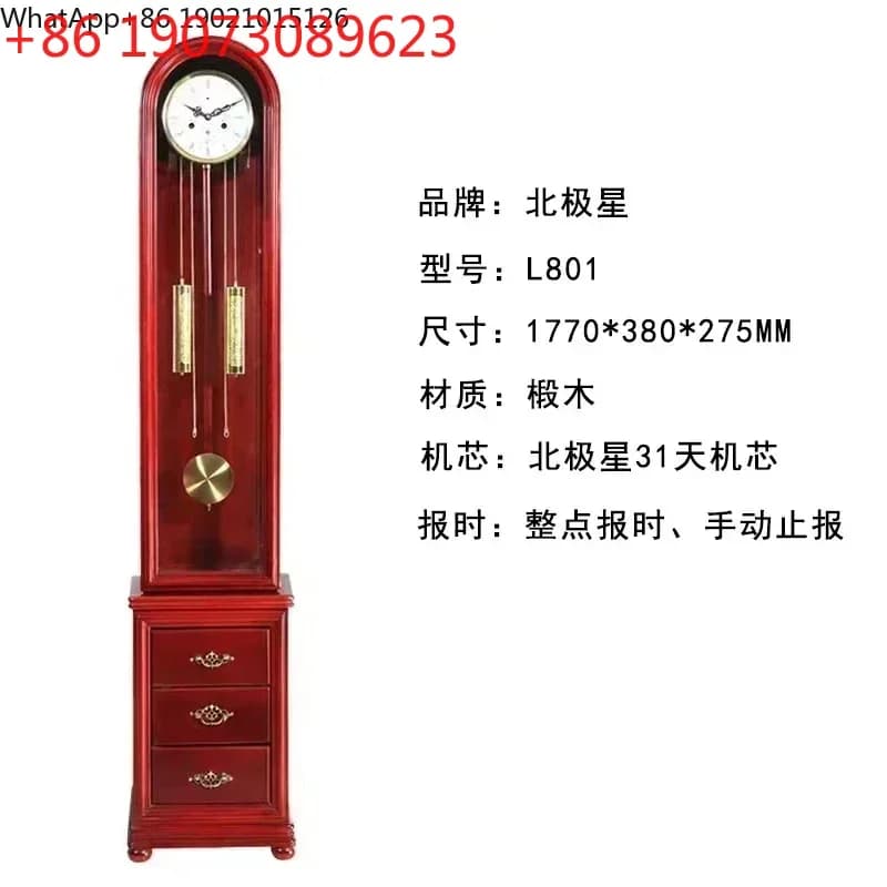 Orologio da terra per soggiorno, orologio da scrivania grande, creativo, in stile antico, a pendolo, ornamento decorativo