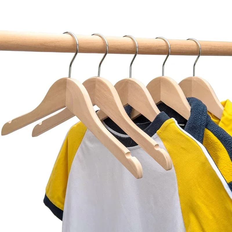 6Pcs/Set Cartoon Wooden Baby Clothes Hangers,Cute Costume Racks,Mini Baby Toddler Closet Organizer Room Decor for Kids Present