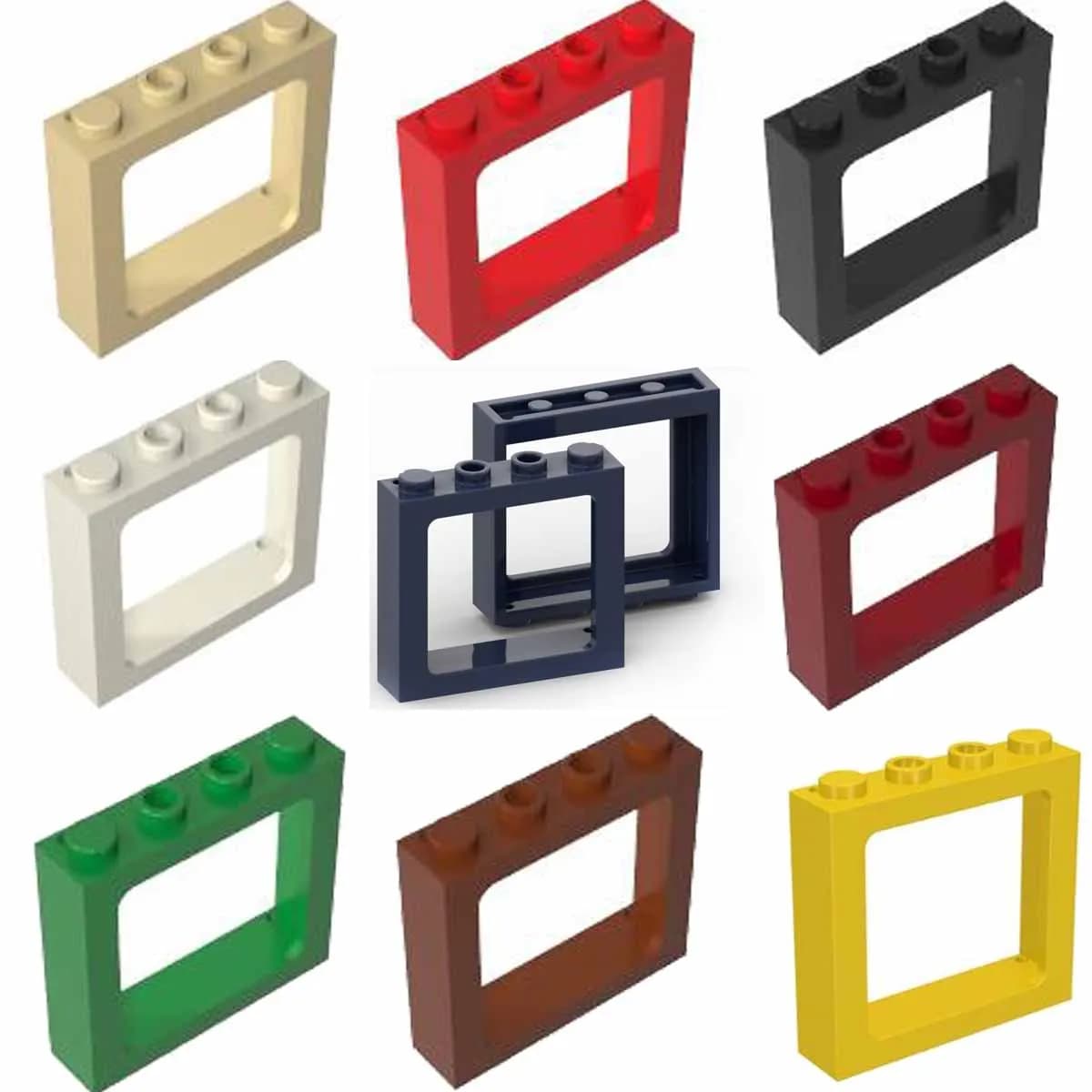 Contenitore Telaio 1x4x3 Building Block MOC Parti di Mattoni Giocattoli Per Treni Finestre Educativi Compatibile 6556 10 pz/lotto