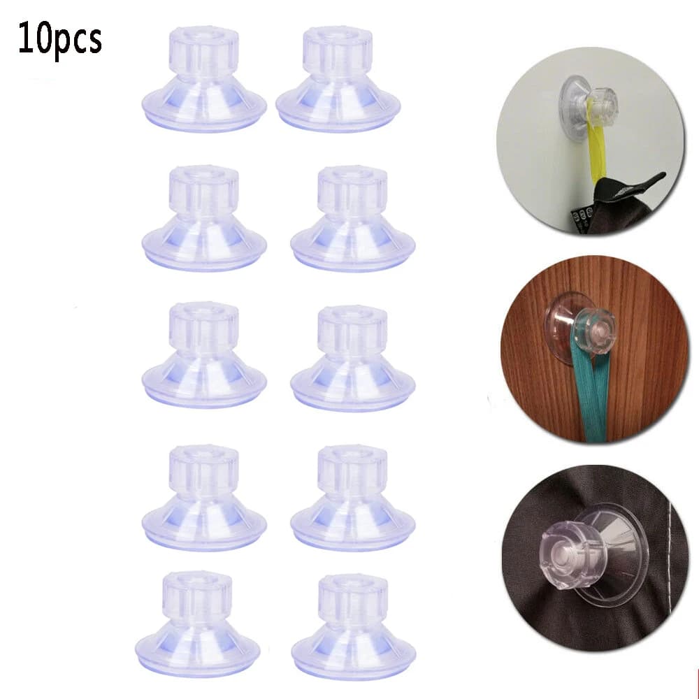 10PCS Ventose Gancio Gancio Tenda Ventose in PVC Adatto per Pulire Trasparente 45mm Diametro Tenda Parti Tenda Lato