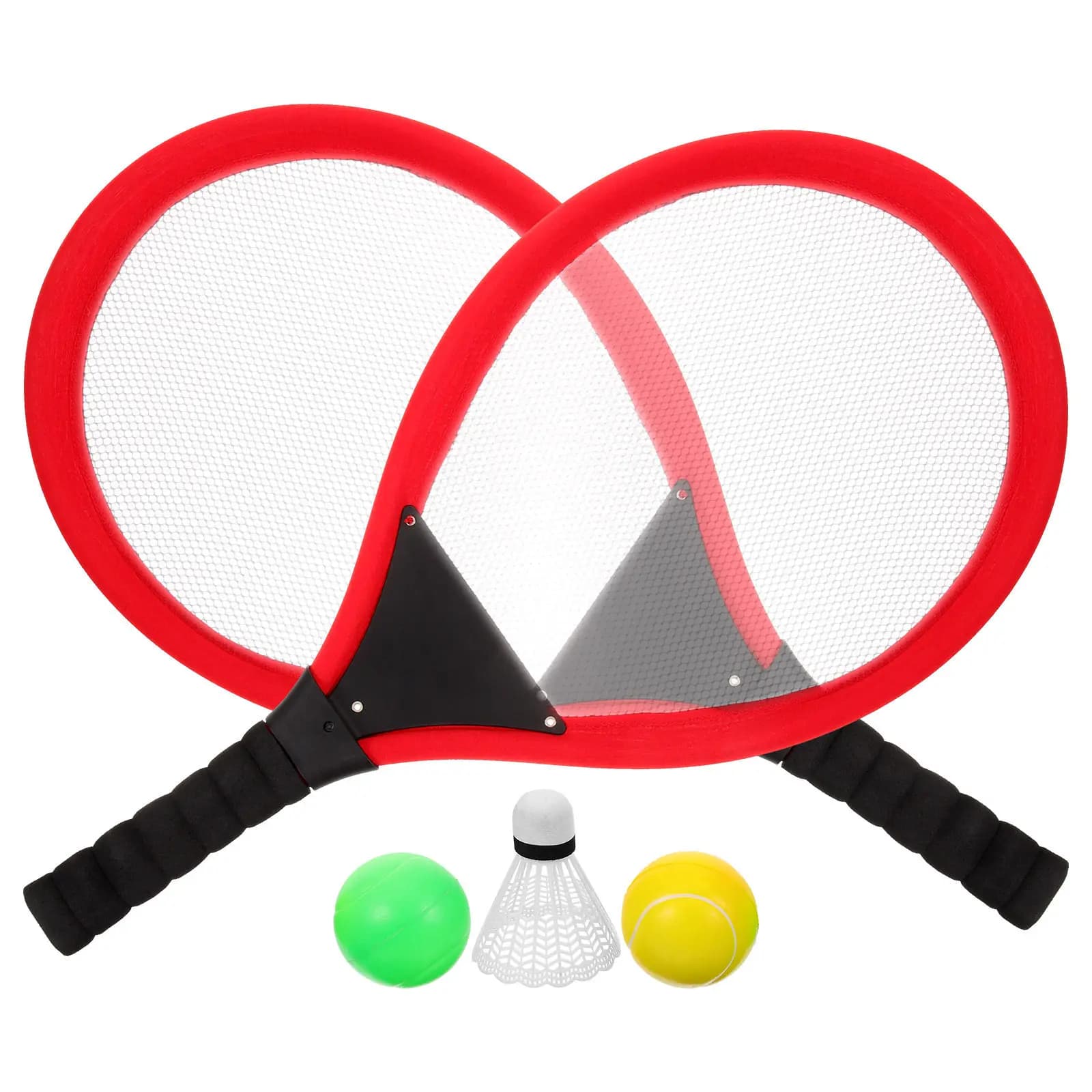Set da Badminton per Bambini, Racchetta Sportiva Portatile con Superficie Allargata, Set da Tennis per Allenamento all'Aperto