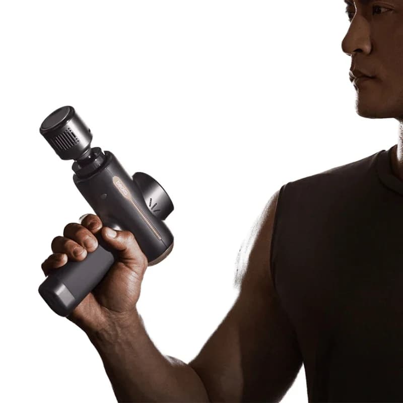 Beoka Massage Gun with variable width heated for portable body muscles Massage gun with brushless motor for deep fabrics 6 hot and cold heads