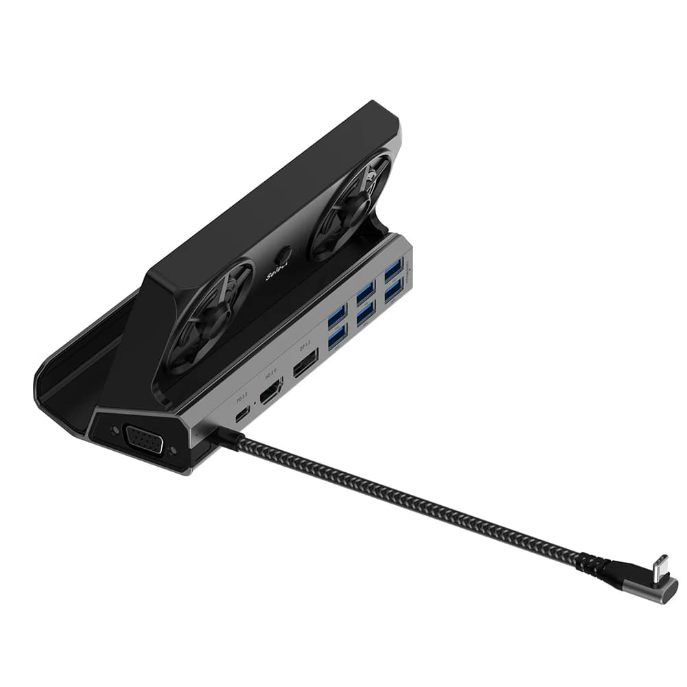 Dock Console Hub Docking station USB C compatibile HDMI 4K 60Hz Gigabit Ethernet 1000Mbps Tipo C USB 3.0 2.0 RJ45 per Steam Deck