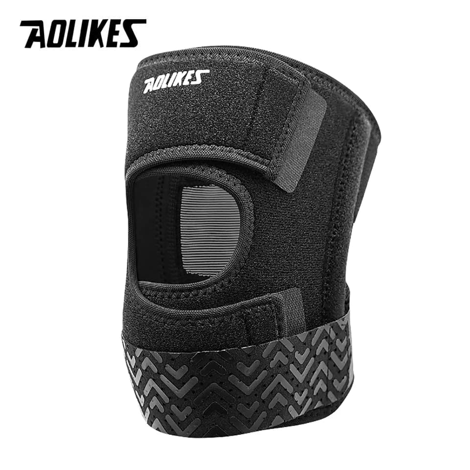 AOLIKES 1 Pezzo Ginocchiera per Donne e Uomini, Supporto per Ginocchio con Molle e Stabilizzatori Laterali per Alpinismo e Sollievo dal Dolore al Ginocchio