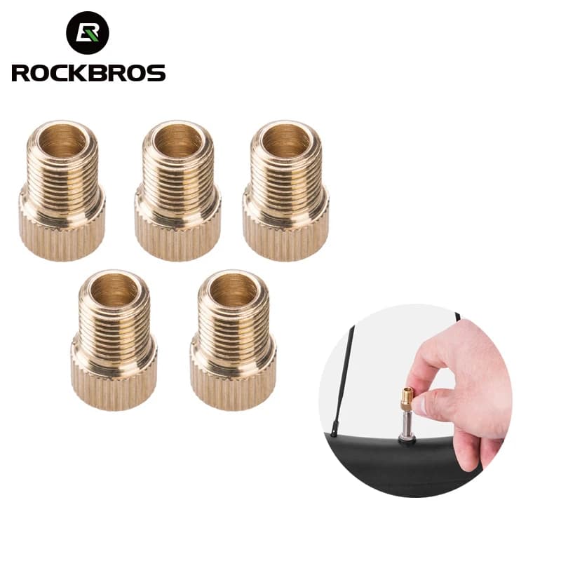ROCKBROS 2/5/10pcs adattatore valvola bici bicicletta converti Presta a Schrader adattatore valvola in rame MTB accessori pompa bici da strada