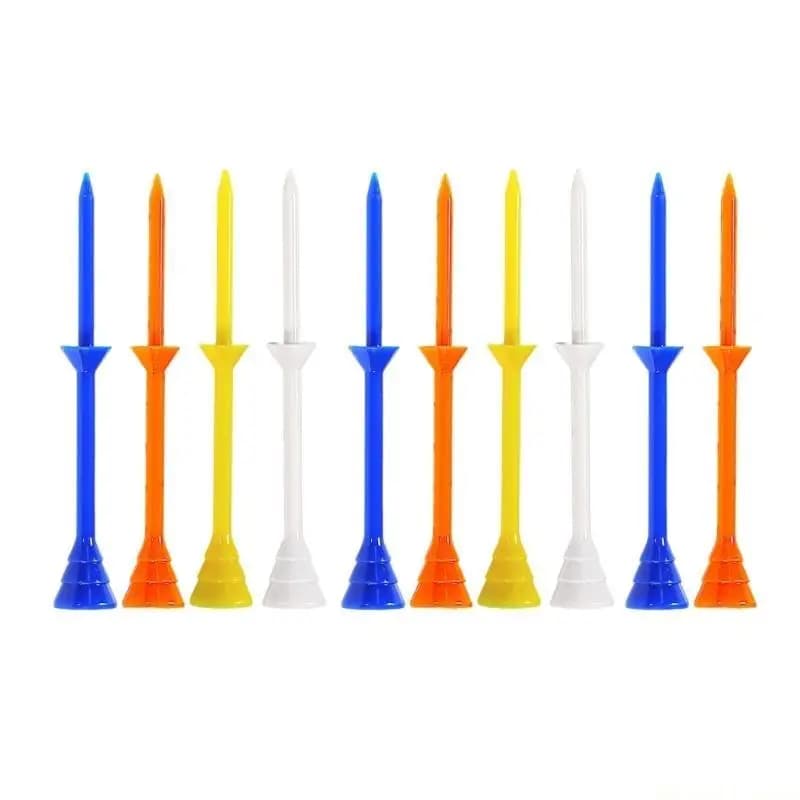 31BE 10 pezzi da golf Set da golf a bassa resistenza Base da golf standard da golf in plastica Supporto per lunghe