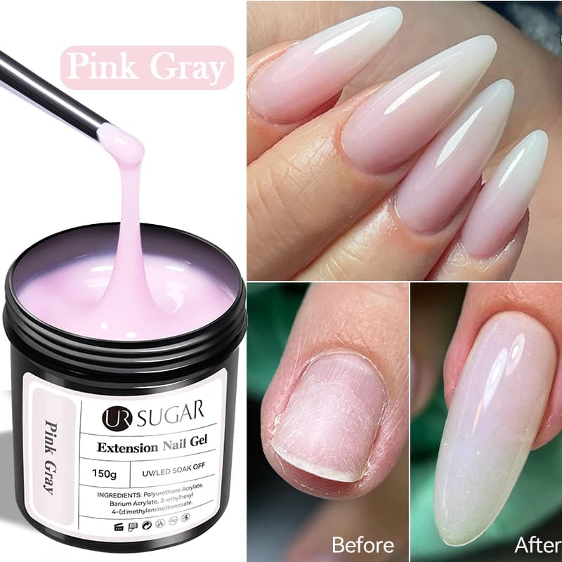 UR SUGAR 150g Rosa Gary Jelly Estensione Smalto per unghie Gel Semi Permanente Cristallo acrilico Costruzione rapida Gel Nail Art Manicure