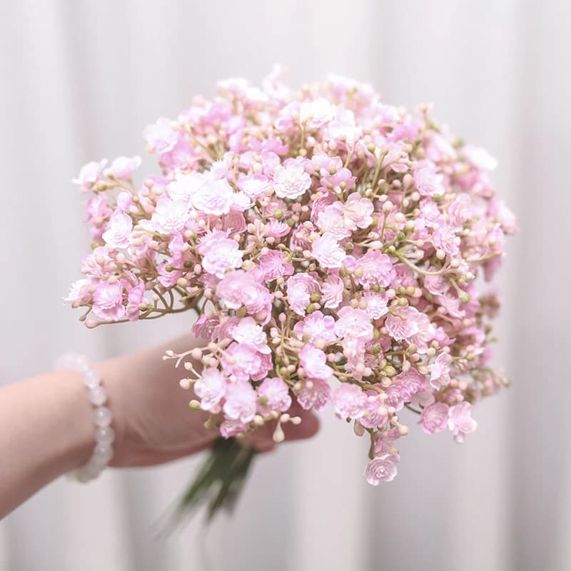 6 pezzi di plastica per respiro del bambino fiori artificiali graziosi gypsophila matrimonio disposizione natalizia decorazione della tavola di casa piante finte