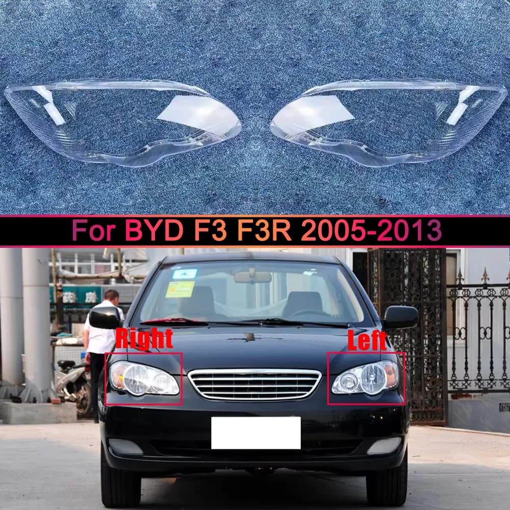 For BYD F3 F3R 2005-2013 Front Headlight Cover Transparent Lamp Shade Headlamp Shell Lens Plexiglass Replace Original Lampshade