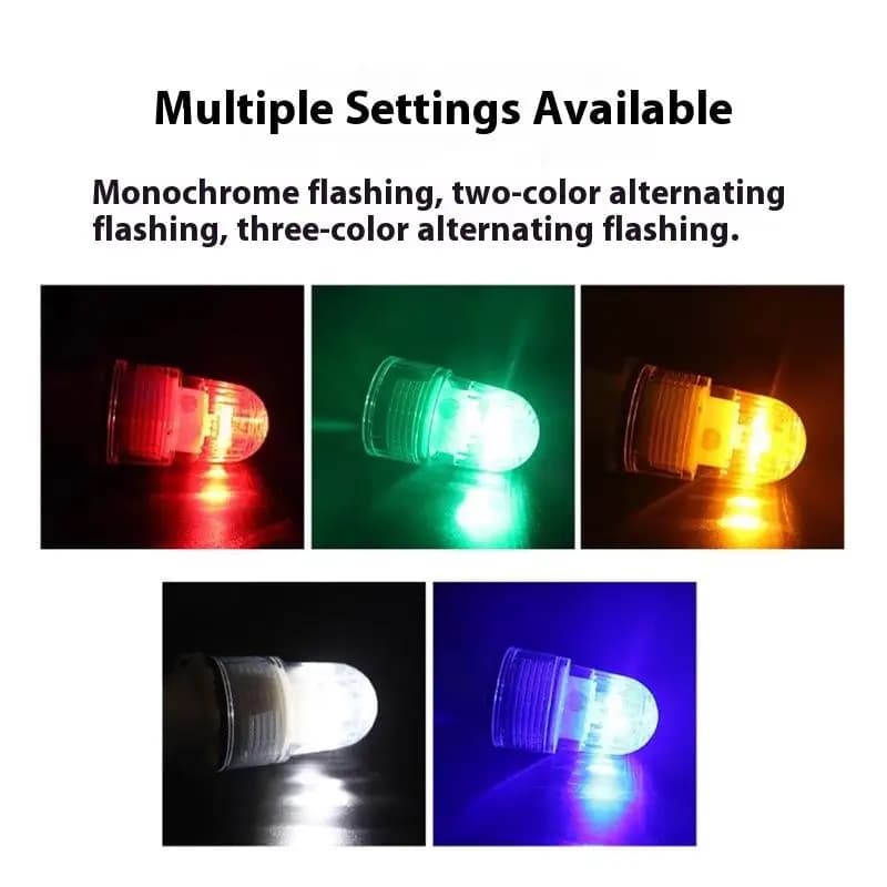 。 Luce di Segnalazione Marina Impermeabile a LED, Lampada a Doppio Flash per Pesca, Luce di Segnalazione per Boa, Luce di Avvertimento Lampeggiante per Rete