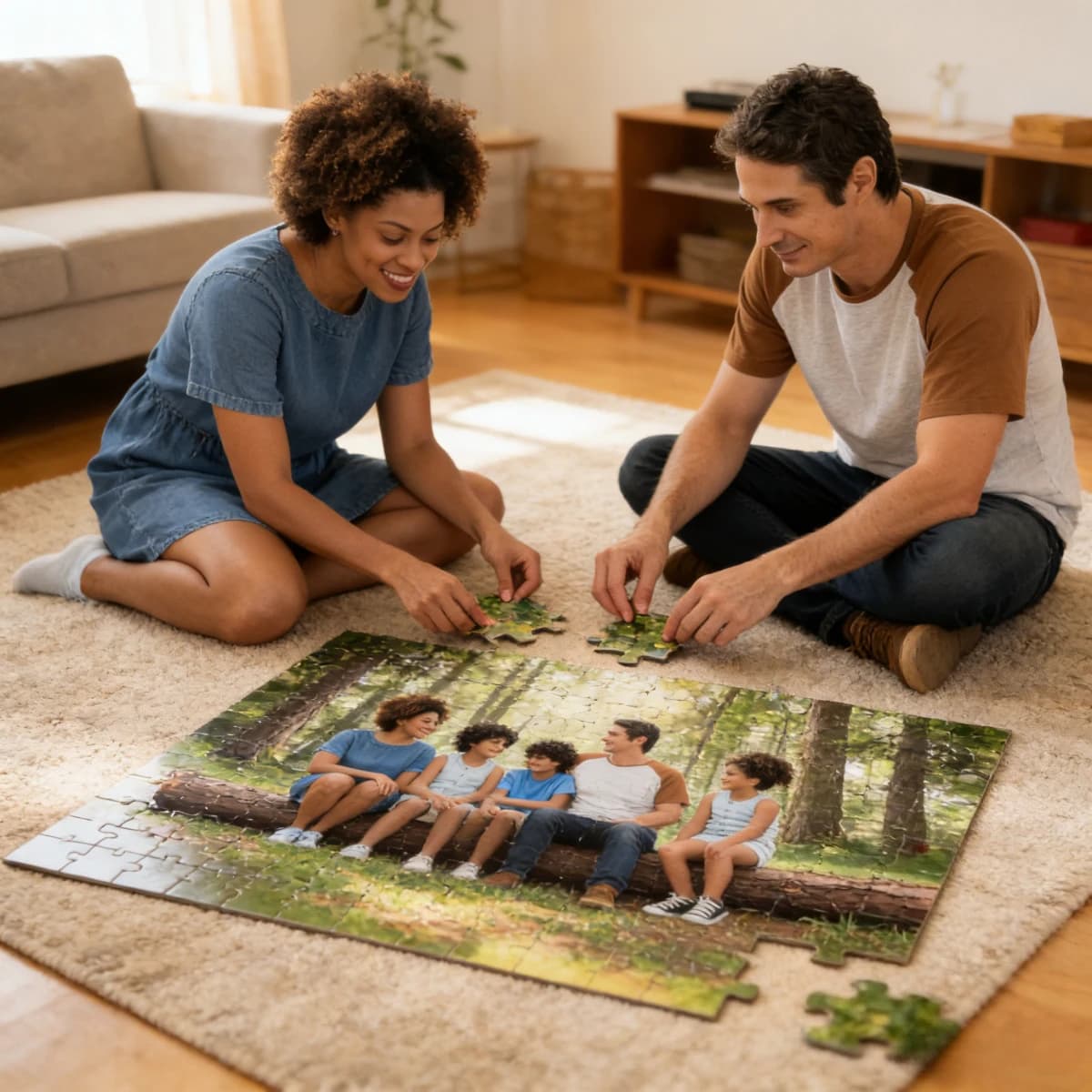 Puzzle in legno personalizzato con foto singola, ideale come regalo per anniversario, matrimonio, compleanno, San Valentino per famiglia e amici