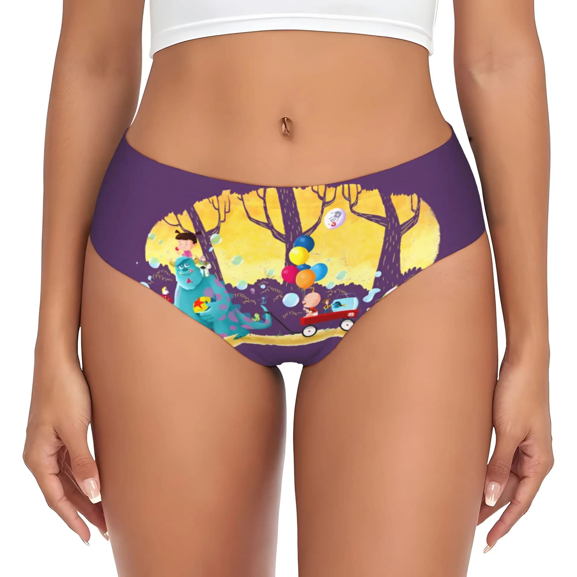 Custom M-Monsters Anime University Brief Panties Women's Comfort Underwear
