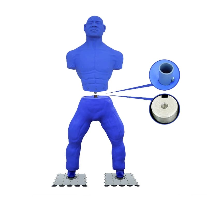 Training bag for independent kickboxing with sand bags for human fictitious punching