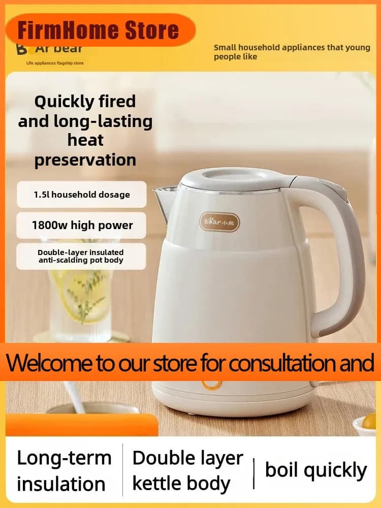 FirmHome StoreBear Electric Kettle Household Kettle Thermal Insulation Integrated Automatic Constant Temperature Stainless Steel