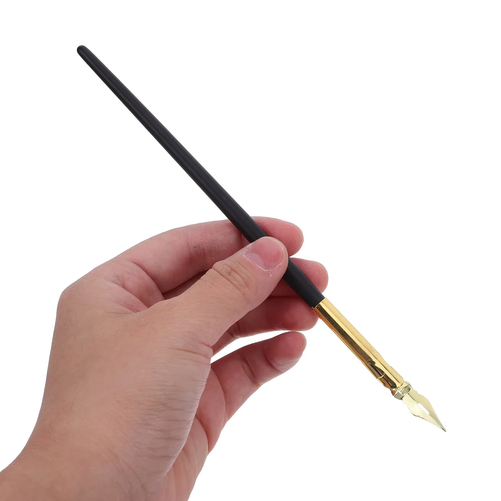 6Pcs Dip Calligraphy Pens Set for Beginners Vintage Metal Nibs Smooth Ink Flow Chinese Calligraphy Sketching Painting Signature