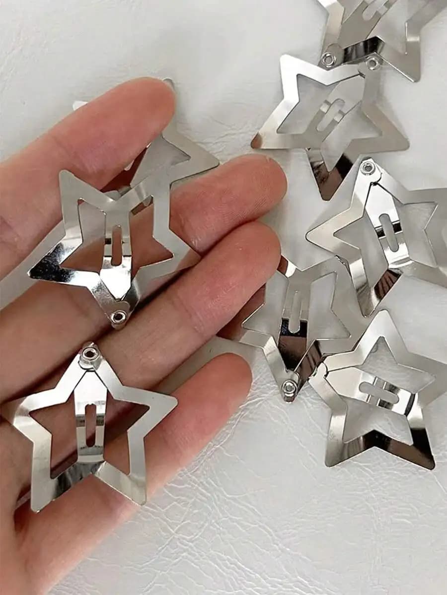 Fermagli per capelli in metallo a forma di stella per donna, 10 pezzi, accessori per capelli