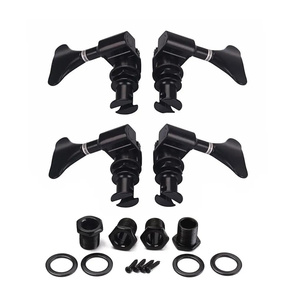 Black Alloy Ukulele Tuning Pegs Machine Heads Classic Replacement Tuner Parts for Ukulele Bass Guitar