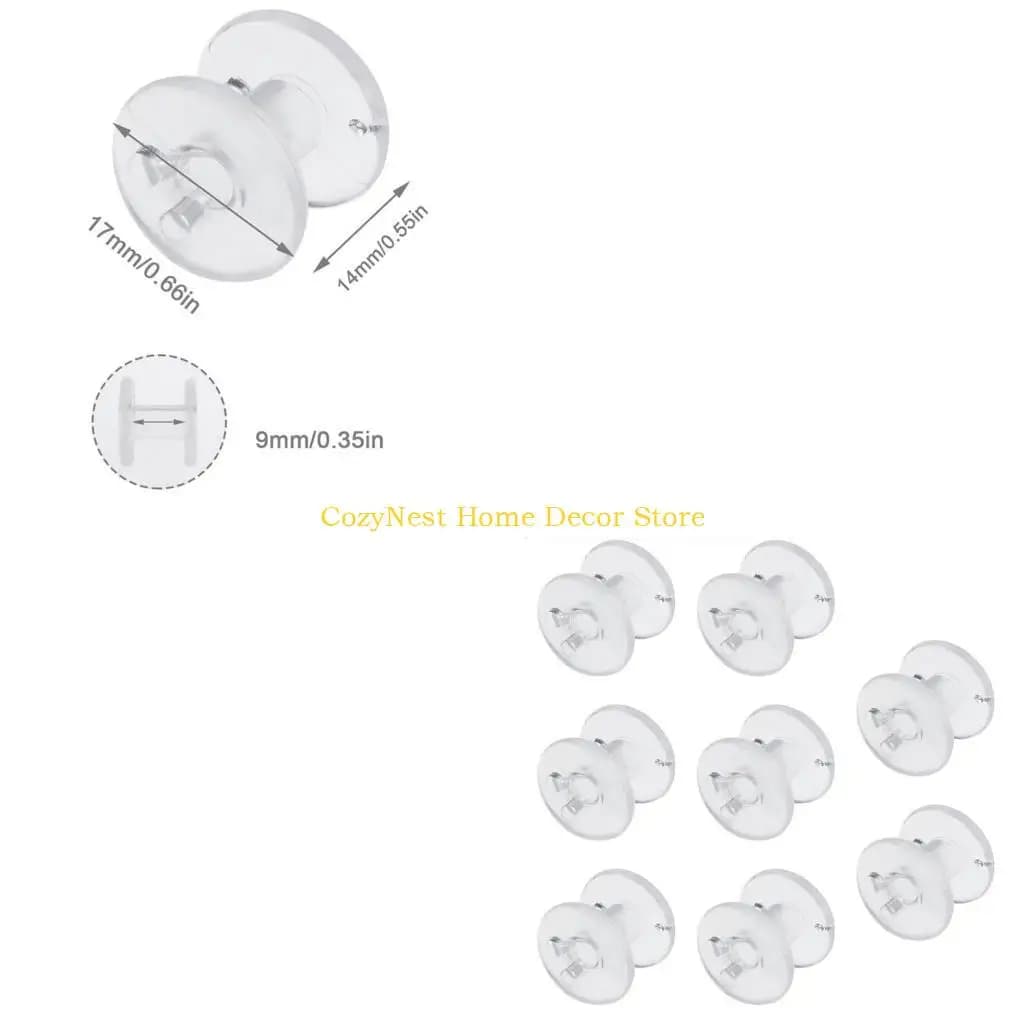 92MF 8 Pack Blind Cord Cleats Safety Rope Cleat Transparent Window Cord Winders for Home Office Window Blinds Curtains