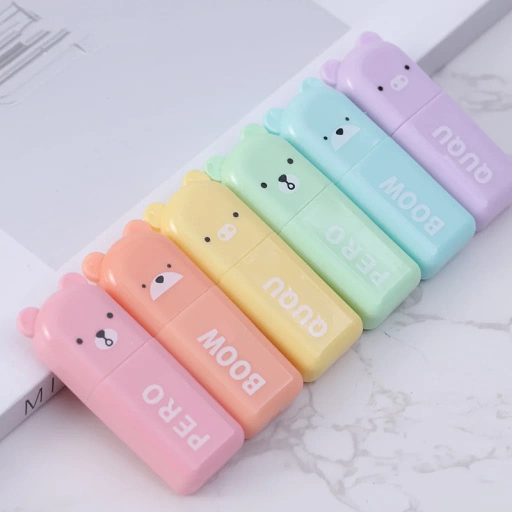 Set di mini evidenziatori da 6 pezzi, pennarello con punta a scalpello adatto per studenti, adulti, graffiti, scrittura, pittura, scuola, uso in ufficio