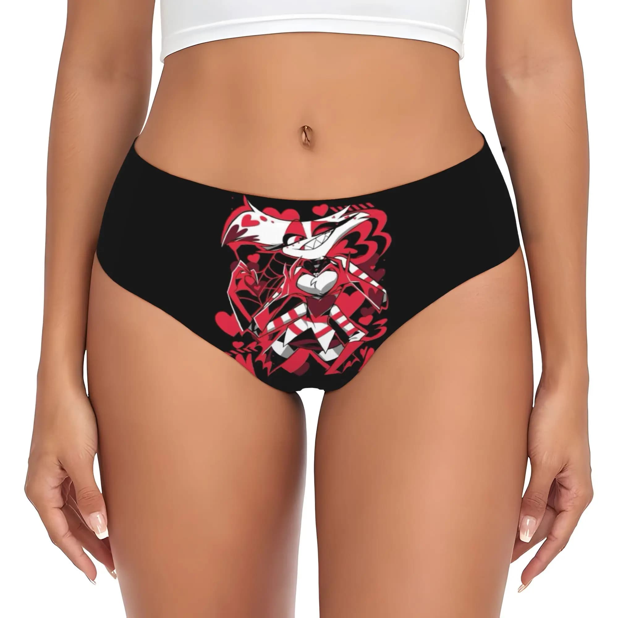 Slip Elasticizzati Personalizzati per Donne, Ispirati all'Anime Hazbin Hotel