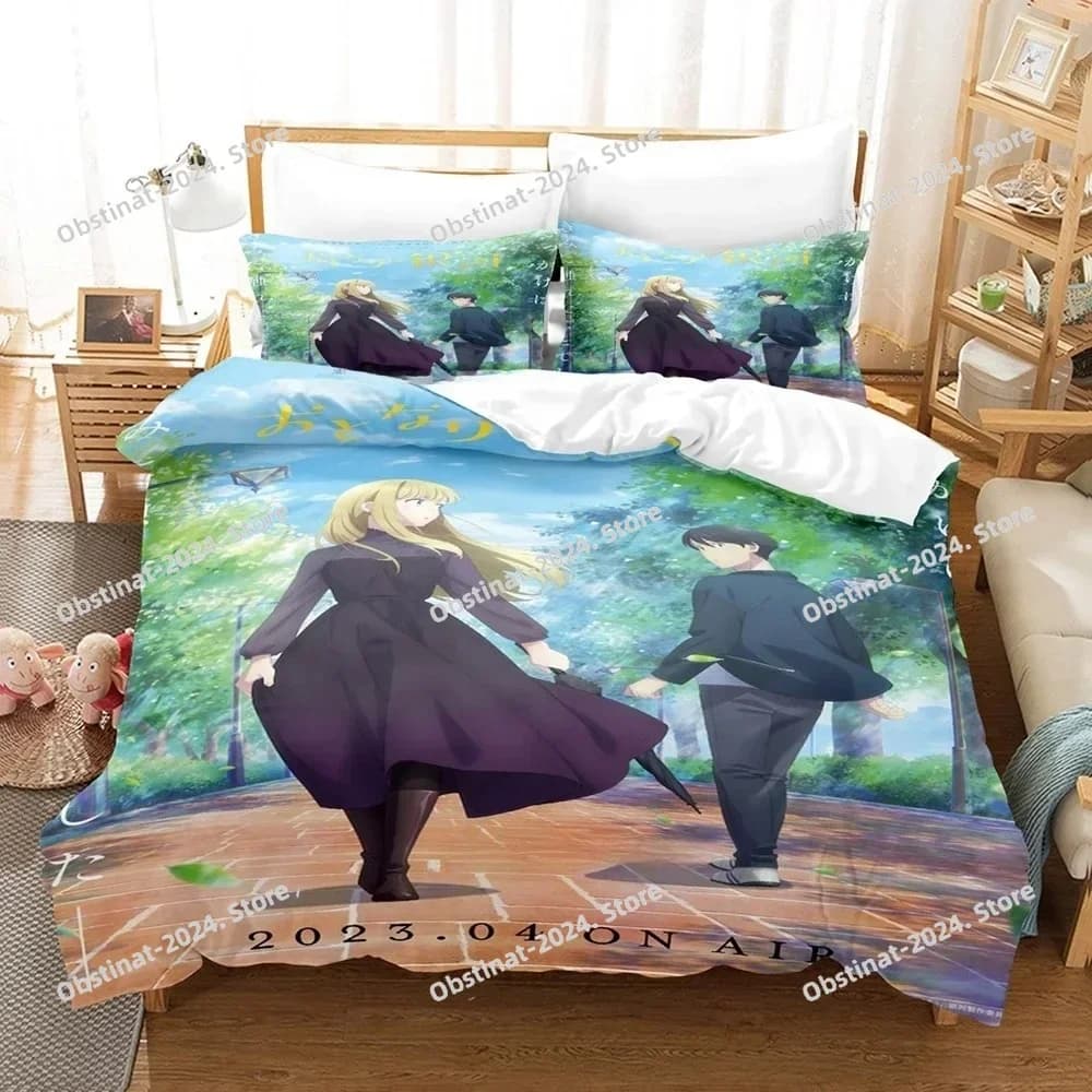 3D Anime A Galaxy Next Door Set biancheria da letto Stampa singola trapunta trapunta copripiumino federa 3 pezzi bambini formato adulto
