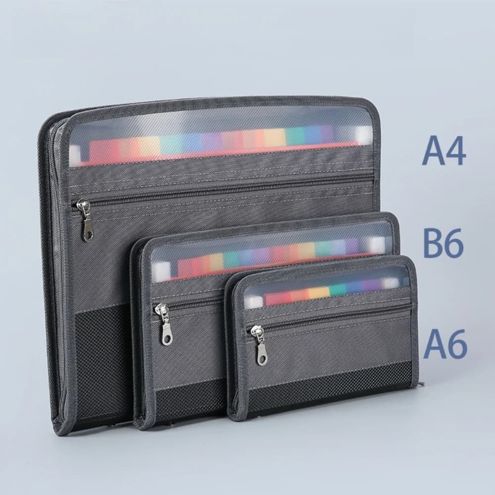 13 Layer Expanding Wallet File Folder Rainbow Color Large Capacity A4/B6/A6 Document Case Organizer Bag