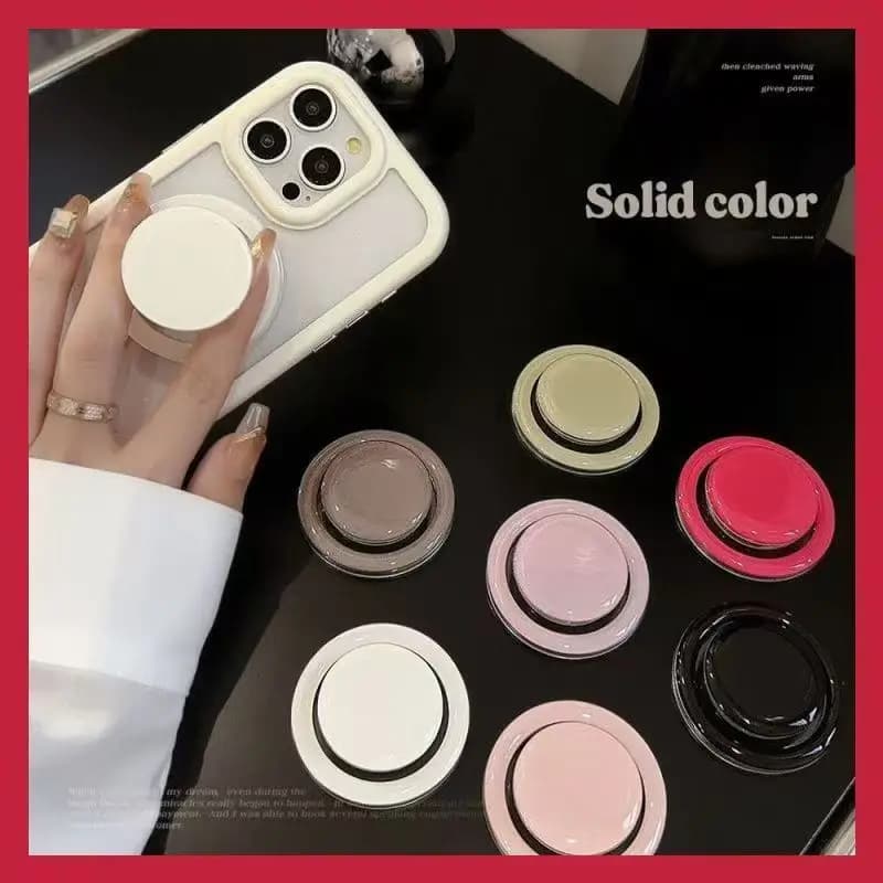 Solid Color Magnetic Phone GripTok Collapsible Phone Grip Stand Finger Holder Smartphones Korea Ins For Apple iPhone
