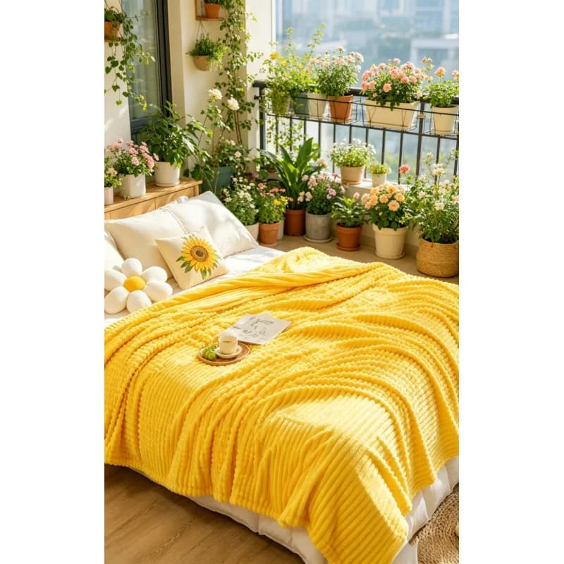 Coperta avvolgente in felpa stampata chic, morbida e calda, indossabile per divano, letto, casa, spazi interni, relax quotidiano.
