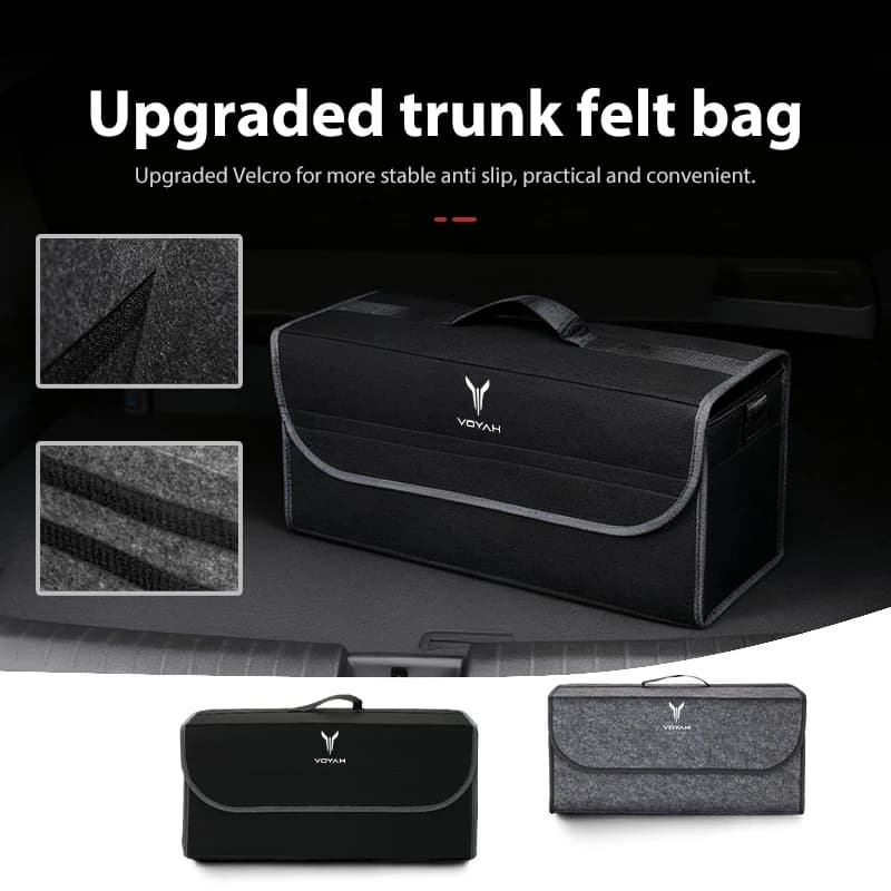 Bagagliaio di un'auto Scatola di Immagazzinaggio Feltro Stowing Bag Organizer Strumento Accessori Per Interni Auto Per Voyah Free Dreamer Courage Passion 2021 2022