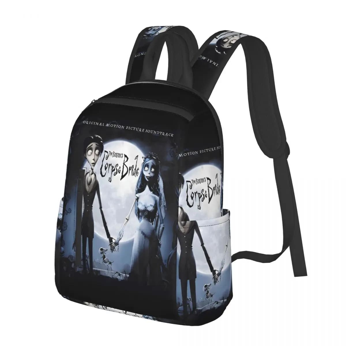 14 Tim Burtons Corpse Bride Album Happy Student Backpack Borsa da scuola Borsa da viaggio per escursioni Borsa da viaggio per ragazzi e ragazze Borsa a tracolla