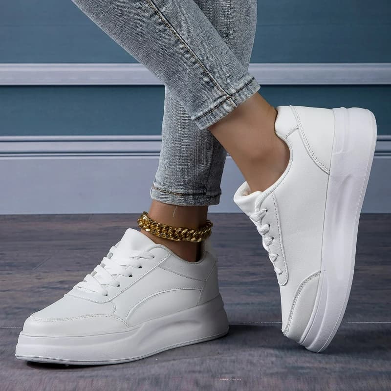 Sneakers Casual Eleganti con Lacci per Uomo, Calzature Casual Quotidiane da Passeggio, Scarpe da Ginnastica Antiscivolo Resistenti all'Usura per Esterni