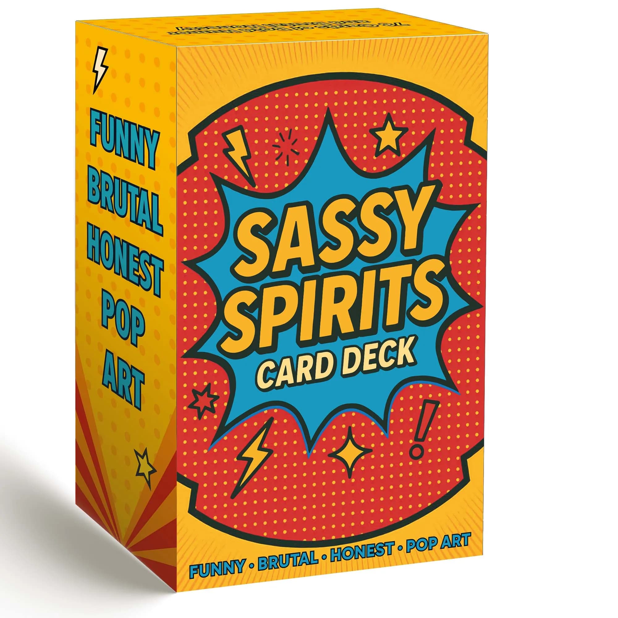 Mazzo di 78 carte, mazzo di carte Oracle degli spiriti impertinenti, carte di divinazione umoristiche, include uno stile di fumetti d'arte alla moda e divertente,