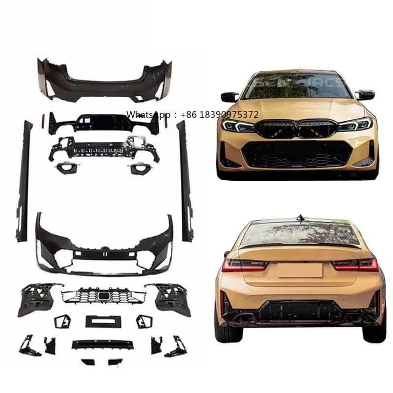 G20 LCI MT Bodykit for 3 Series G20 Upgrade MT Car Front Bumper Rear Bumper Side Skirt Diffuser Exhaust Pipe 2023-2024