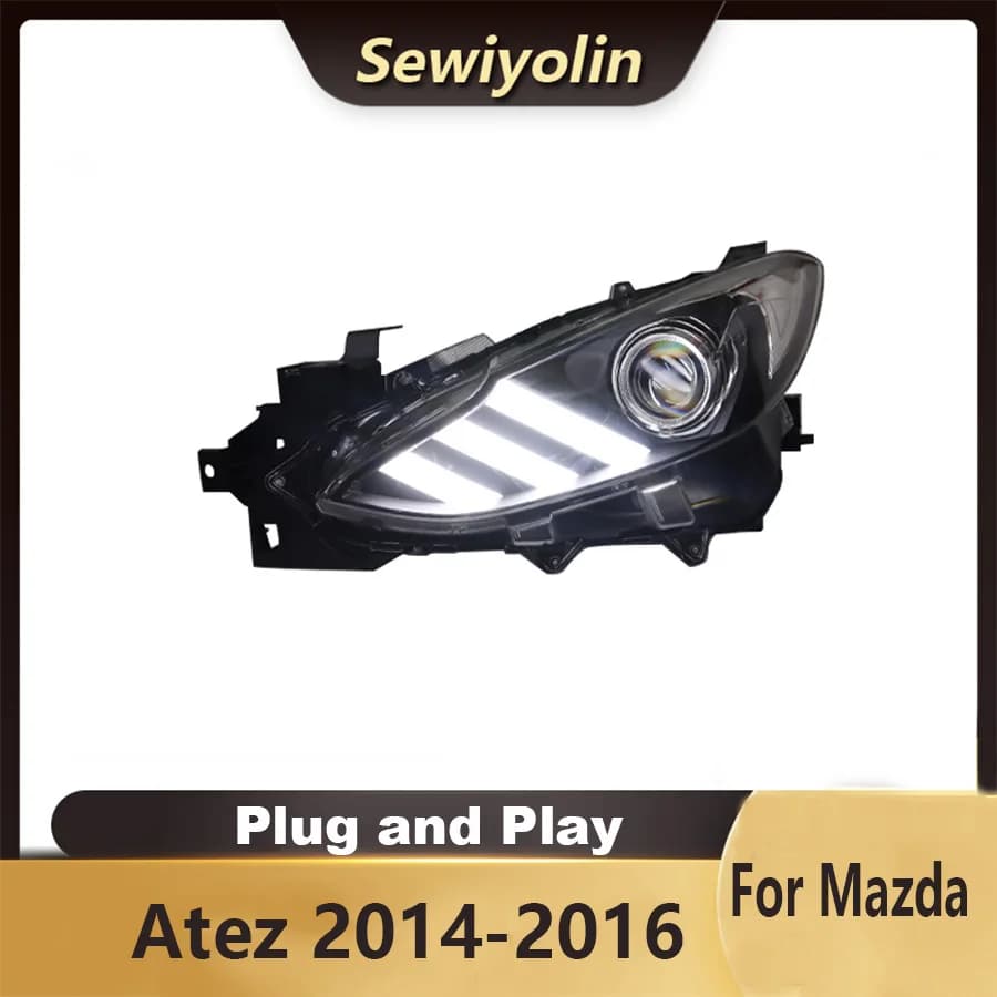 Per Mazda 6 Atez 2014-2016 Accessori Auto Gruppo Faro Luci A LED Lampada Segnale DRL Plug And Play Corsa Diurna